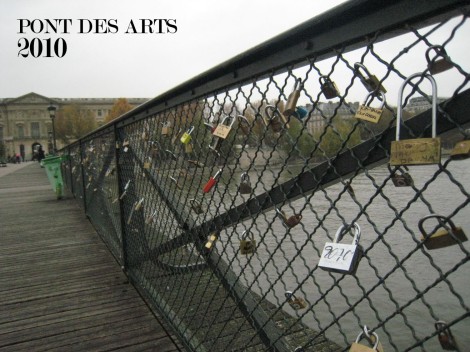 The Pont des Arts, the early days in 2010. It looked innocent enough.