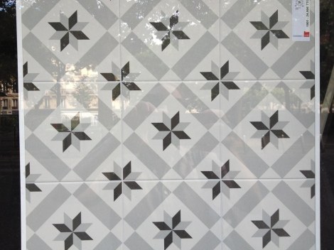 A very bold option for my bathroom floor. It's all the rage to reproduce old 19th century looks, and I'm all for it.